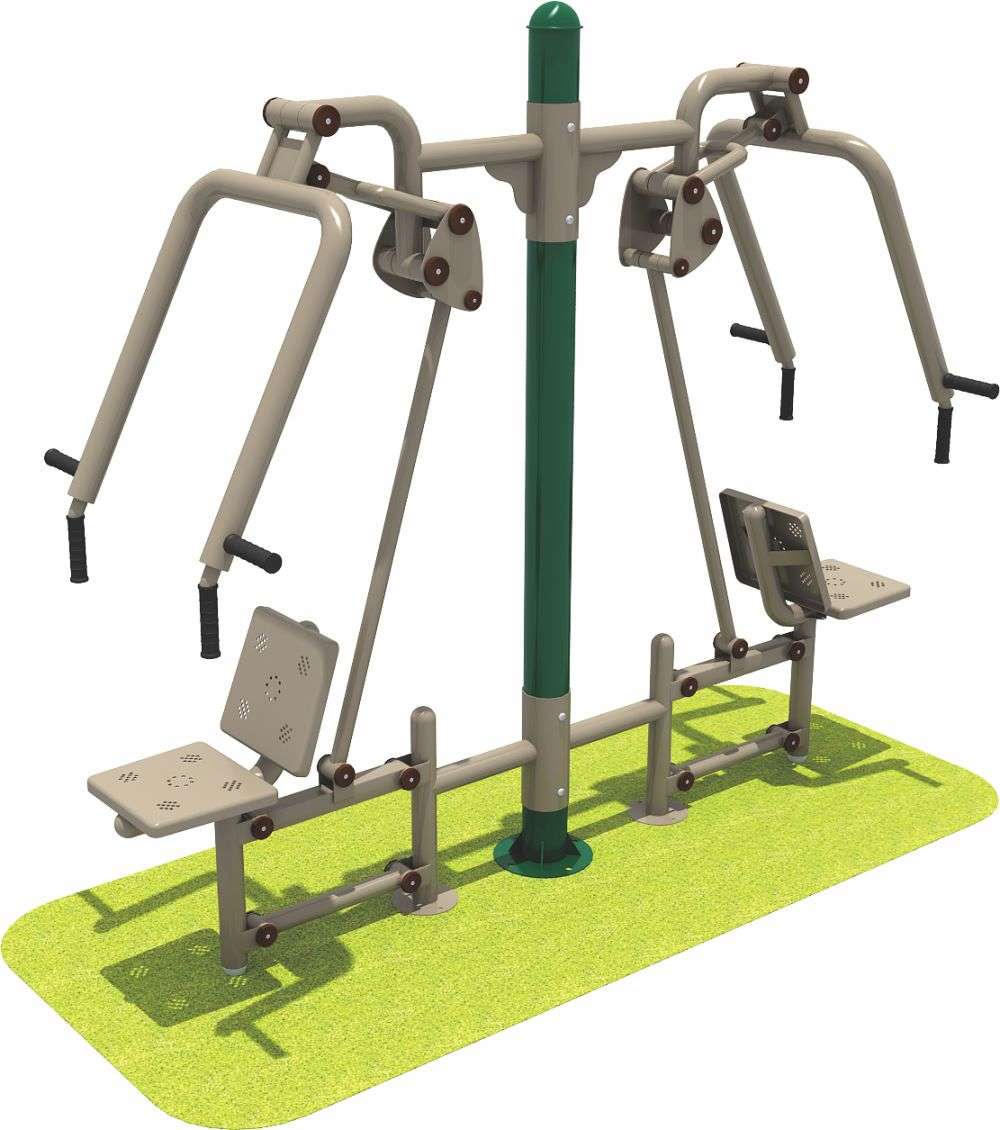 中国388vip太阳运动健身器材 双人坐推器